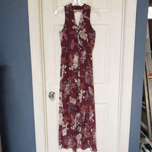 A. Byer Floral Halter Neck Dress Size Small